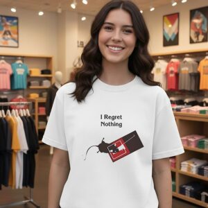 I Regret Nothing Rat Bold Statement T-Shirt