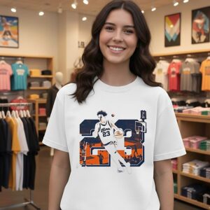Illinois Basketball Keaton Wagler No 23 Graphic T-Shirt