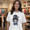 Indianapolis Colts Girl Messy Bun Glasses T-Shirt