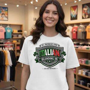 Italian Blending In No One Noticed St. Patrick’s Day Shield T-Shirt