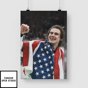 Jack Hughes Ice Hockey Champion Poster