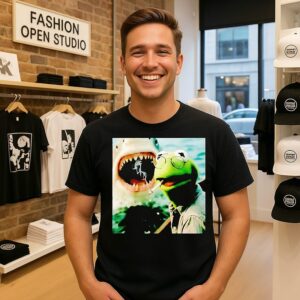 Kermit The Frog Smoking Jaws Muppet Meme T-Shirt