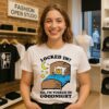 Locked In No I’m Tucked In Goodnight Cat T-Shirt