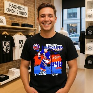 Matthew Schaefer New York Islanders Fresh Ice Signature T-Shirt