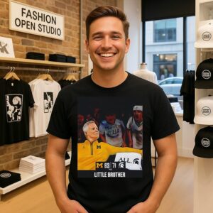 Michigan 83 Michigan State 71 Dusty May Little Brother T-Shirt