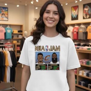 NBA Jam Cleveland Cavaliers Cavs Mitchell And Harden T-Shirt