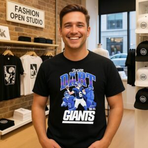 New York Giants Jaxson Dart Triple Pic T-Shirt