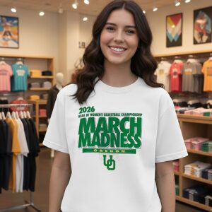 Oregon Ducks NCAA Di Women’s Basketball Championship March Madness 2026 T-Shirt