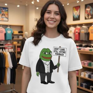 Pepe The Frog Don’t Care Still Voting Fishback T-Shirt