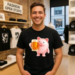 Piggy Bank With Beer Save Money T-Shirt