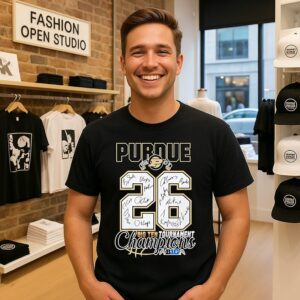 Purdue Boilermakers 2026 Big Ten Champions Score Signatures T-Shirt