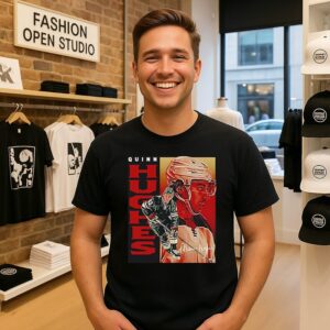 Quinn Hughes Minnesota Hockey Poster Graphic T-Shirt
