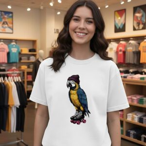Roller Skating Parrot T-Shirt