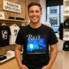 Rush Test For Echo 1996-97 Tour Wolf Under Moon Vintage Poster T-Shirt