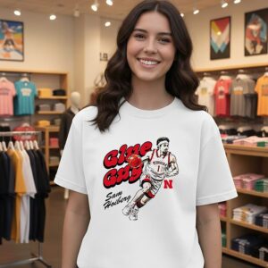 Samuel Hoiberg Nebraska Cornhuskers Glue Guy Cartoon T-Shirt