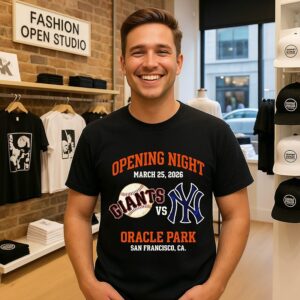 Sf Giants Vs Ny Yankees Opening Night Oracle Park 2026 T-Shirt