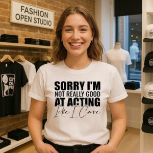 Sorry I’m Not Really Good At Acting Like I Care T-Shirt