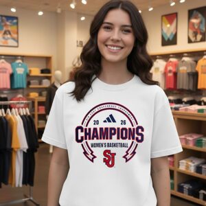 St. John’s Red Storm Women’s Basketball Big East Champions 2026 Logo T-Shirt