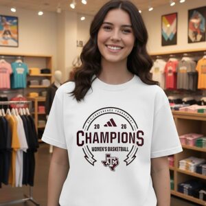 Texas A&m Aggies Women’s Basketball Sec Champions 2026 Logo T-Shirt