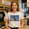 Trump And Epstein Titanic Statue Funny T-Shirt