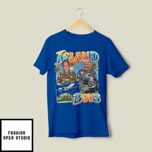 Trump Epstein Hawking Island Boys T-Shirt