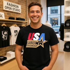 US Men’s Olympic Hockey 2026 Winter Olympics Gold Medal Winner Stars T-Shirt