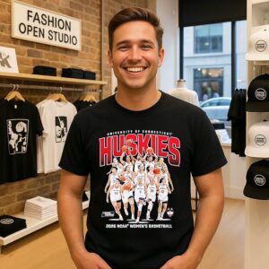 Uconn Women’s Basketball NCAA March Madness 2026 Team Collage T-Shirt