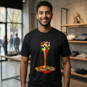 Awesome Rubiks Cube Dripping T-Shirt