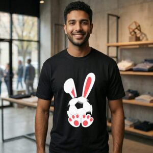Bunny Ears Soccer Happy Easter T-Shirt