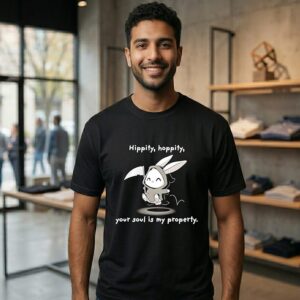 Bunny Hippity Hoppity Your Soul Is My Property T-Shirt