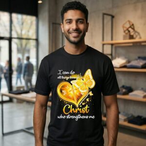 Butterfly I Can Do All Things Through Christ Who Strengthens Me T-Shirt