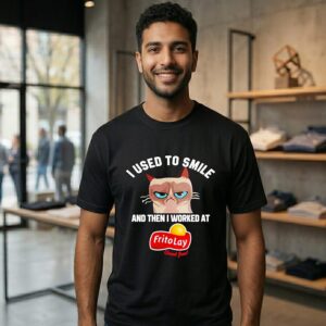Cat Lady I Used To Smile And Then I Worked At Frito Lay Good Fun T-Shirt