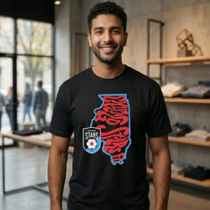 Chicago Stars Fc Groovy State Map 2026 T-Shirt