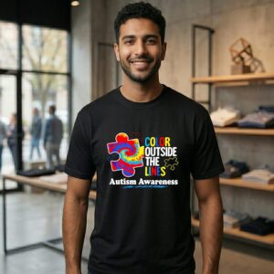 Color Outside The Lines Autism Awareness T-Shirt