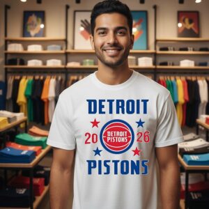 Detroit Pistons Playoffs 2026 Stars Logo T-Shirt