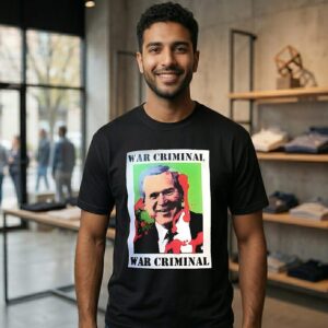 Diego Maradona Wearing War Criminal George W. Bush T-Shirt