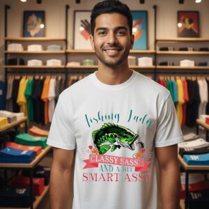 Fishing Lady Classy Sassy And A Bit Smart Assy T-Shirt