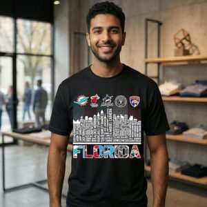 Florida City Sports Players Names City Skyline 2026 T-Shirt