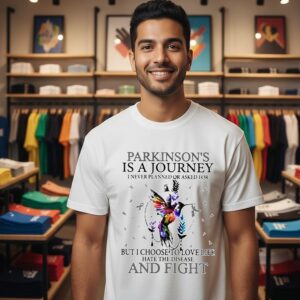 Parkinson’s Is A Journey I Never Planned Or Asked For But I Choose To Love Life Hate The Disease And Fight T-Shirt