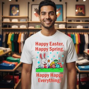 Happy Easter Happy Spring Happy Happy Everything Bunny T-Shirt