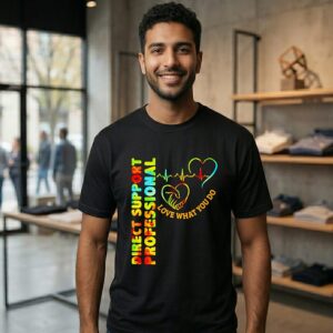 Heartbeat Direct Support Professional Love What You Do T-Shirt