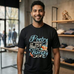 Hot Poetry Is My Therapy World Poetry Day T-Shirt