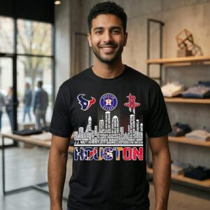 Houston City Sports Players Names City Skyline 2026 T-Shirt