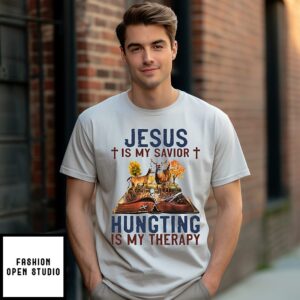 Jesus Is My Savior Hunting Is My Therapy T-Shirt