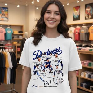 Los Angeles Dodgers Mlb Baseball Back To Back Champions 2025 Player Graphic T-Shirt