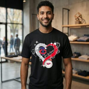Minnesota Twins Let’s Go Twin Diamond Heart 2026 T-Shirt