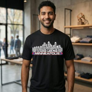 Minnesota Twins Minneapolis Players Names City Skyline T-Shirt