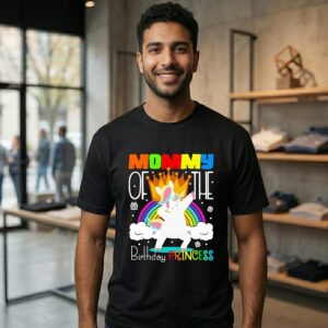 Mommy Of The Birthday Princess Unicorn Dabbing T-Shirt