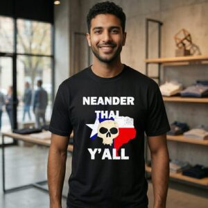 Neanderthal Y’all Skull Texas T-Shirt