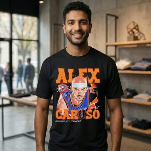 Oklahoma City Thunder Alex Caruso 2026 NBA Signature Airbrush T-Shirt